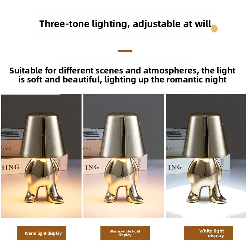 Electroplated Little Golden Man Table Lamp