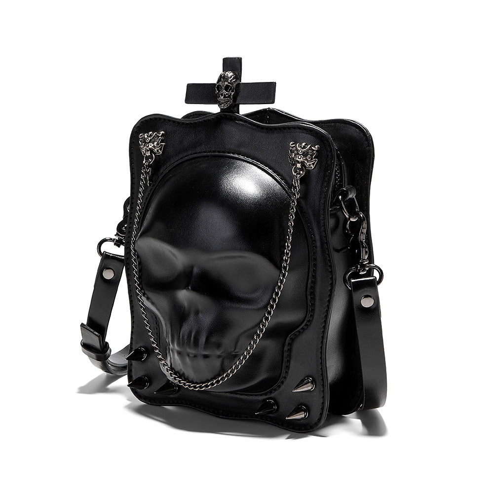 Gothic Skull Mini Crossbody Bag