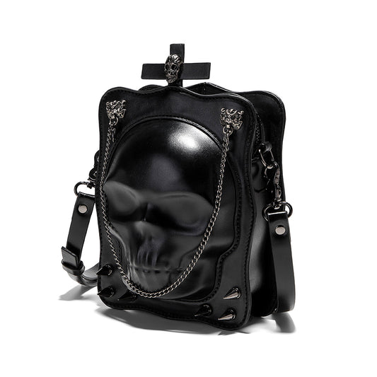 Gothic Skull Mini Crossbody Bag