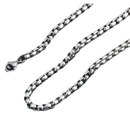 Pearl Chain Interlocking Titanium Steel Pendant Necklace