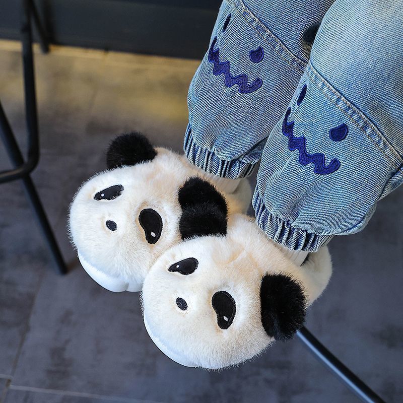 Panda Children's Cotton Slippers