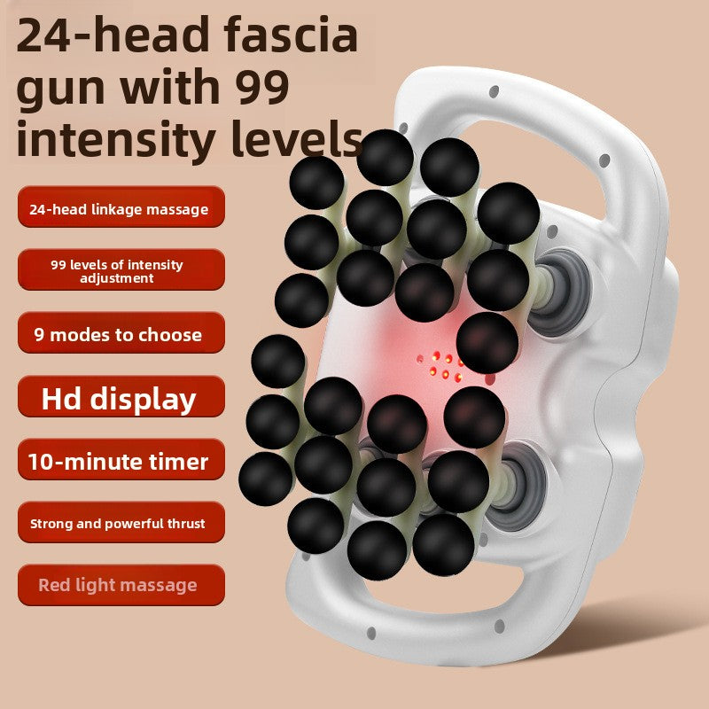 Multi-Head Fascia Gun Muscle Massager - Rechargeable