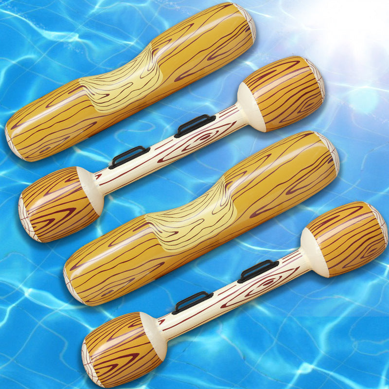Inflatable Double Water Strike Game Set with Swimming Logs and Sticks