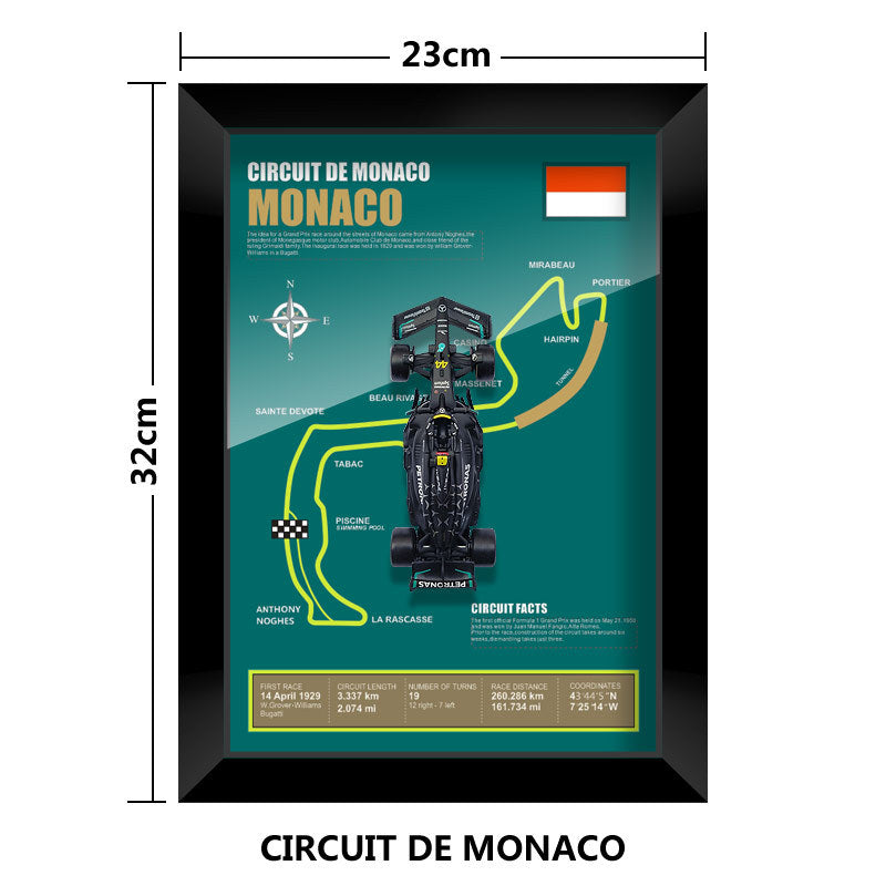 F1 Mercedes-Benz W14 Hamilton Track Scene Racing Model Study Club Decoration Hanging Painting