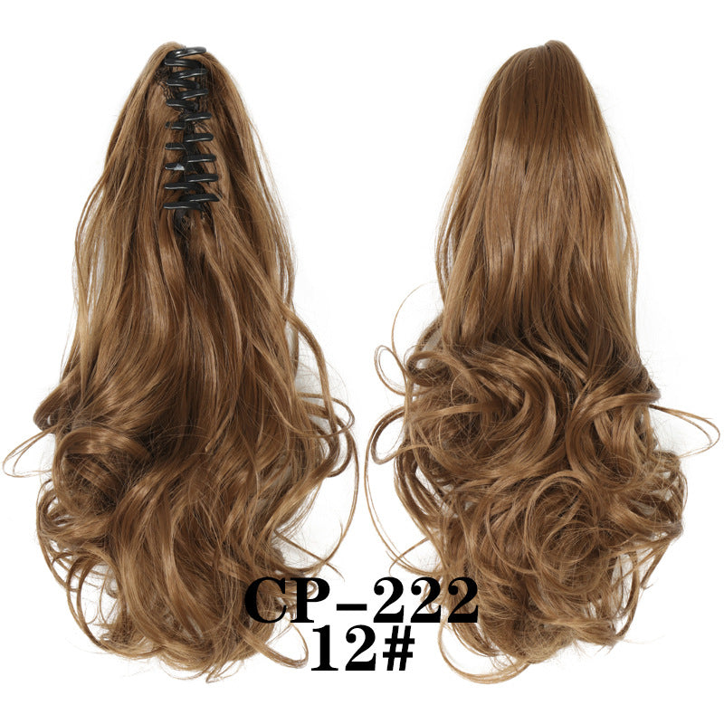 Wavy Ponytail with Curly Hair & a Tiger Clip