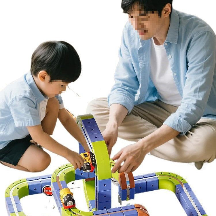 Magnetic Educational Rail Car Toy for Kids