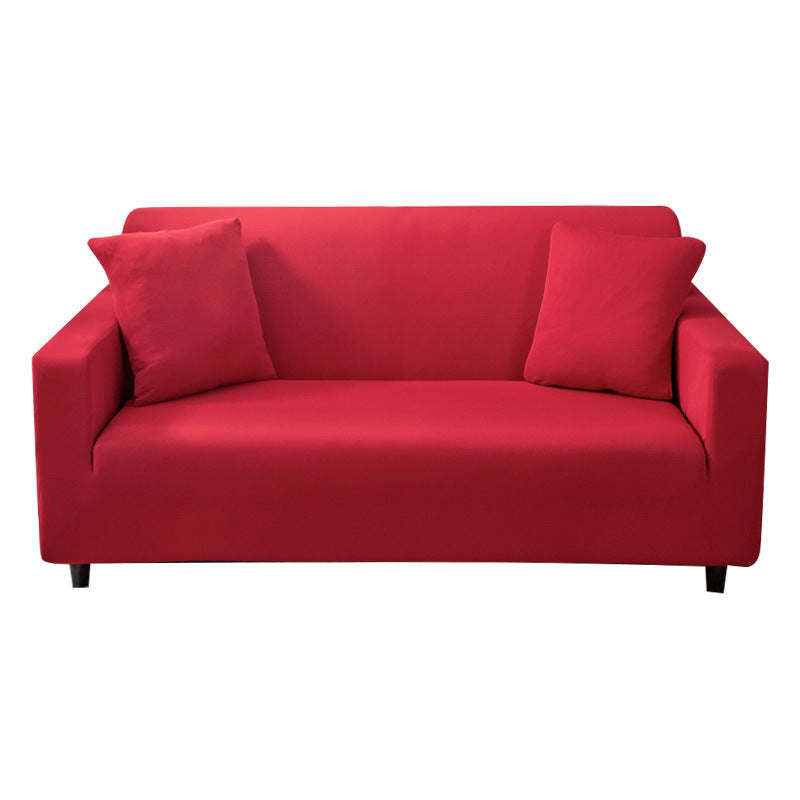 Elastic Solid Color Sofa Cover, Full Coverage Dust Protection
