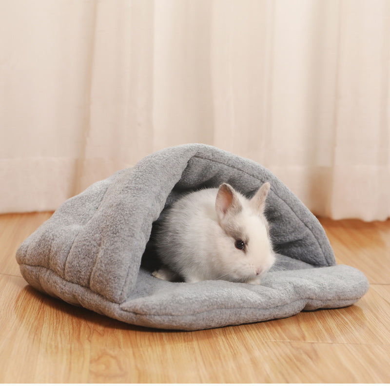 Pet Sleeping Bag for Small Animals - Winter Warm, Semi-Closed