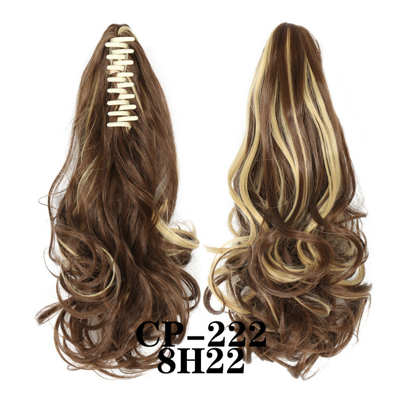 Wavy Ponytail with Curly Hair & a Tiger Clip