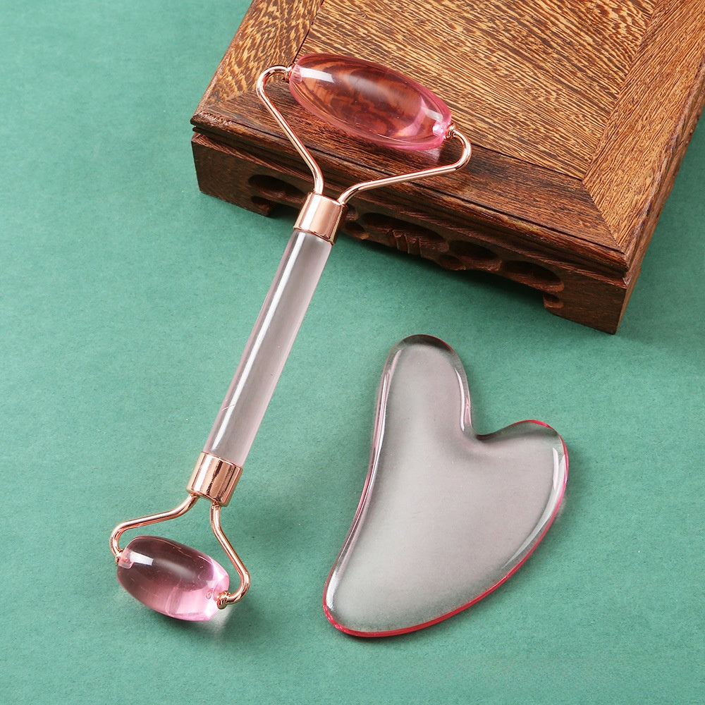 Facial Roller & Scraper Massage Set