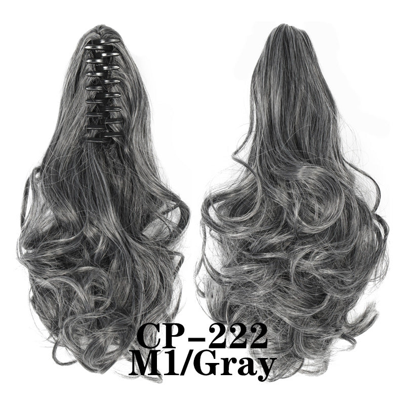 Wavy Ponytail with Curly Hair & a Tiger Clip