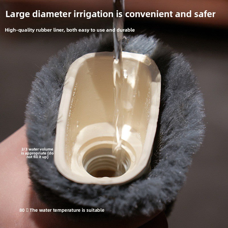 Cartoon Flannel Long Hot Water Bag