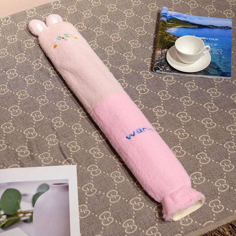Cartoon Flannel Long Hot Water Bag