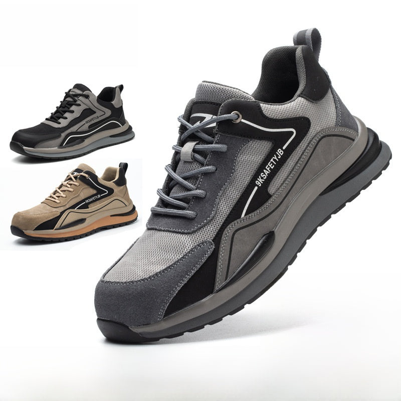 High-Top Safety Work Shoes with Steel Toe Cap