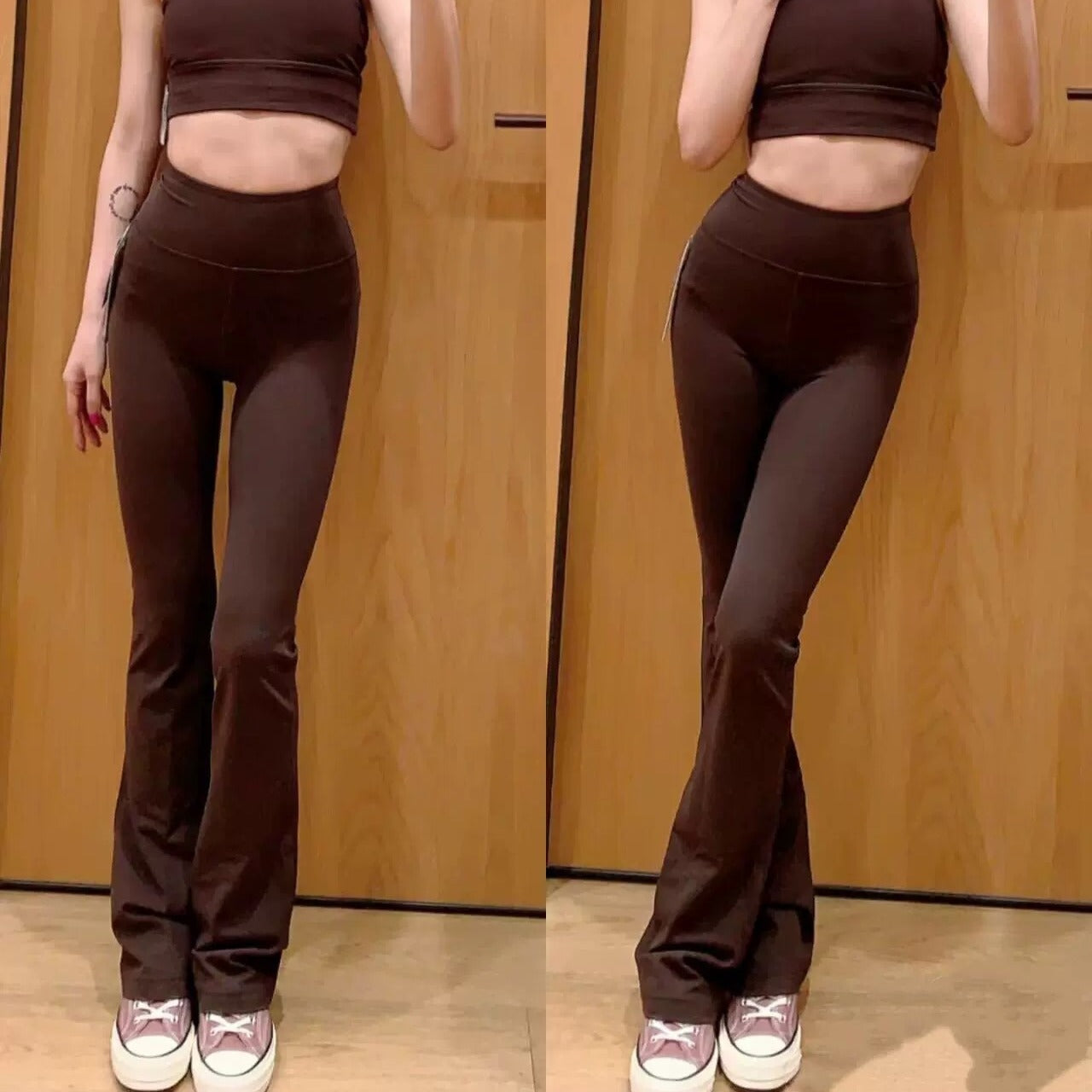 Flared pants, yoga pants