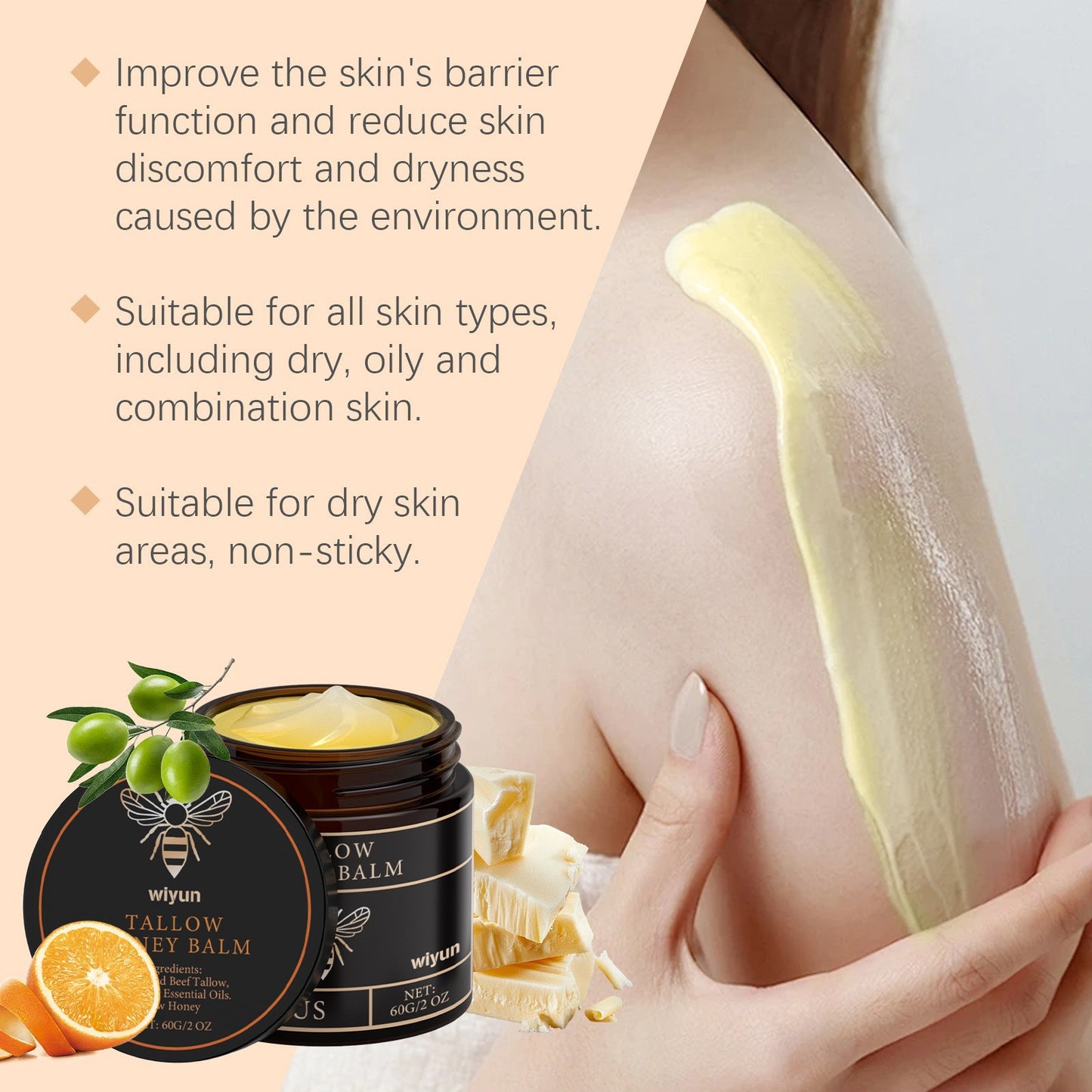 Tallow Honey Moisturizing Cream