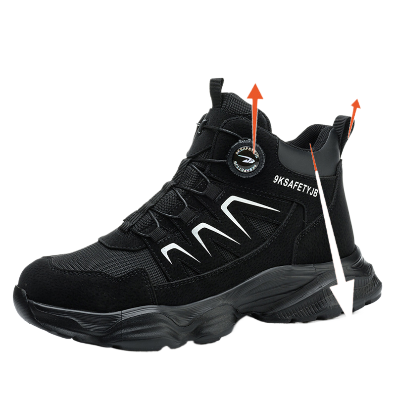 High-Top Safety Work Shoes with Steel Toe Cap