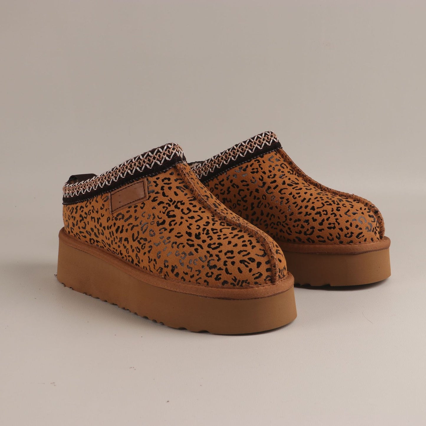 Leopard Print Casual Women's Snow Boots