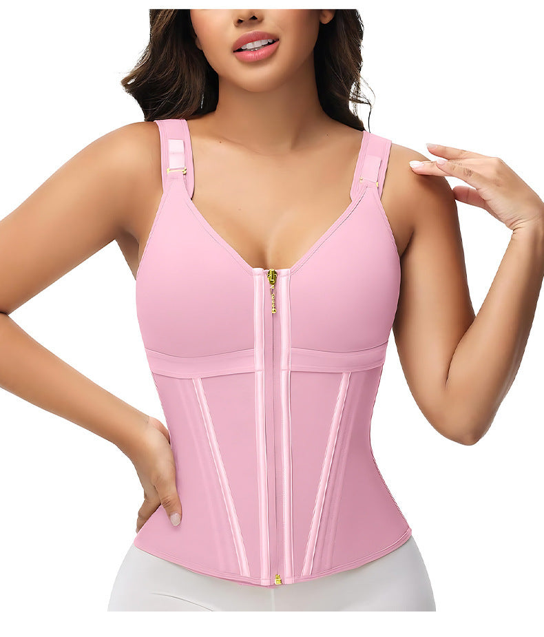 Women's Mesh Shapewear with Built-in Bra Waist Cincher