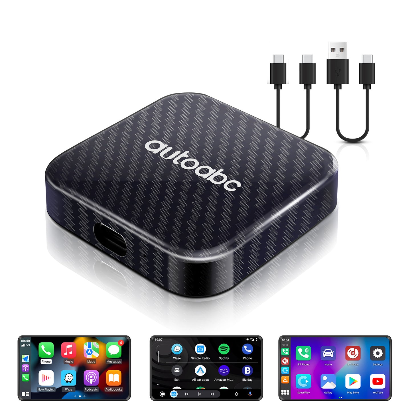 Wireless CarPlay AI Box - Android Auto with Streaming Apps