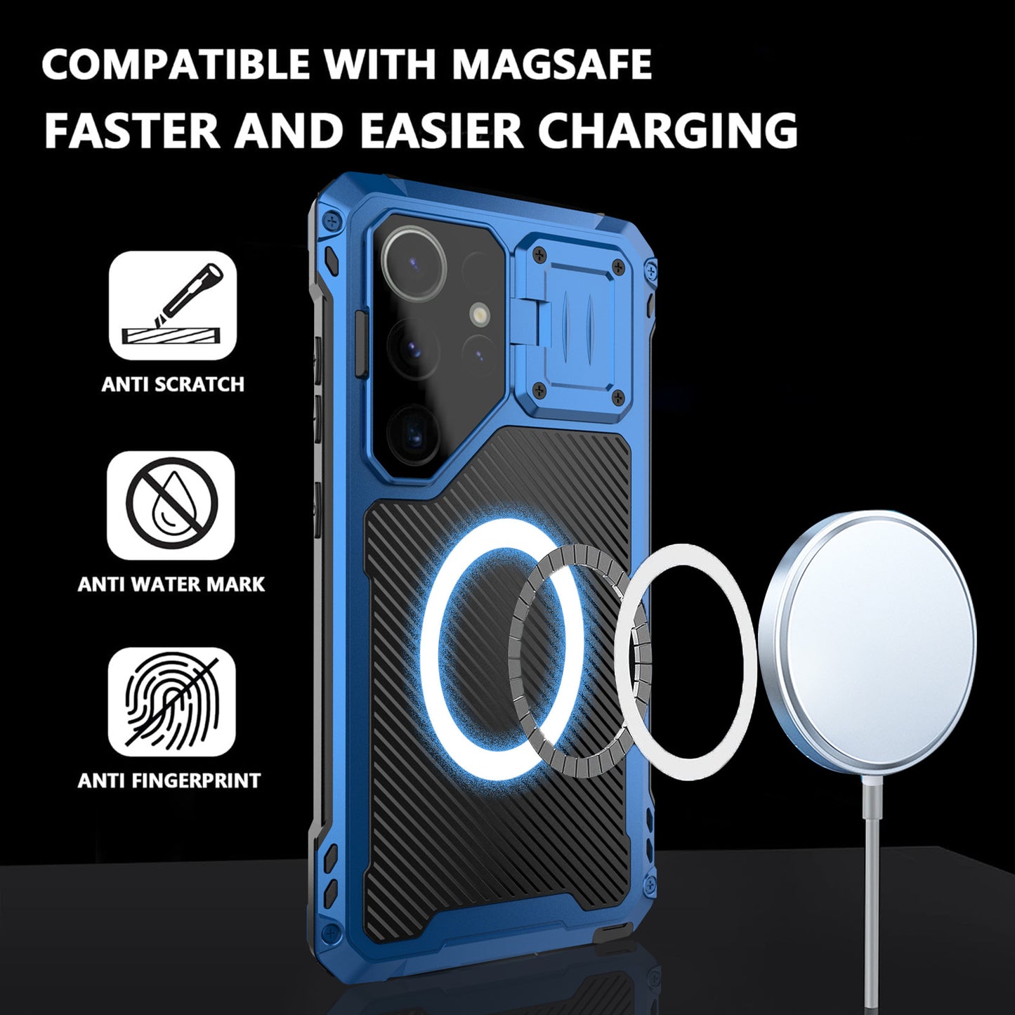 Waterproof Metal Bracket Phone Case