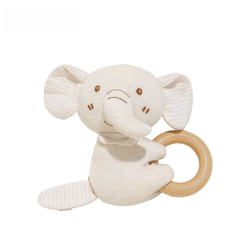 Organic Cotton Baby Teething Hand Rattle Toy