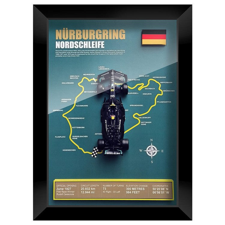 F1 Mercedes-Benz W14 Hamilton Track Scene Racing Model Study Club Decoration Hanging Painting
