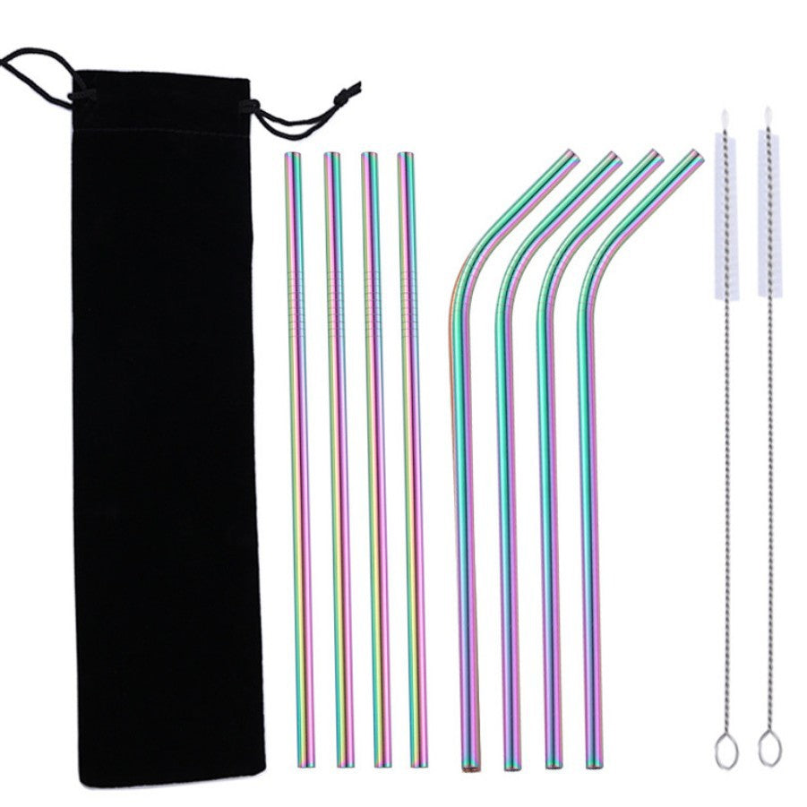 304 Stainless Steel Reusable Drinking Straw Set