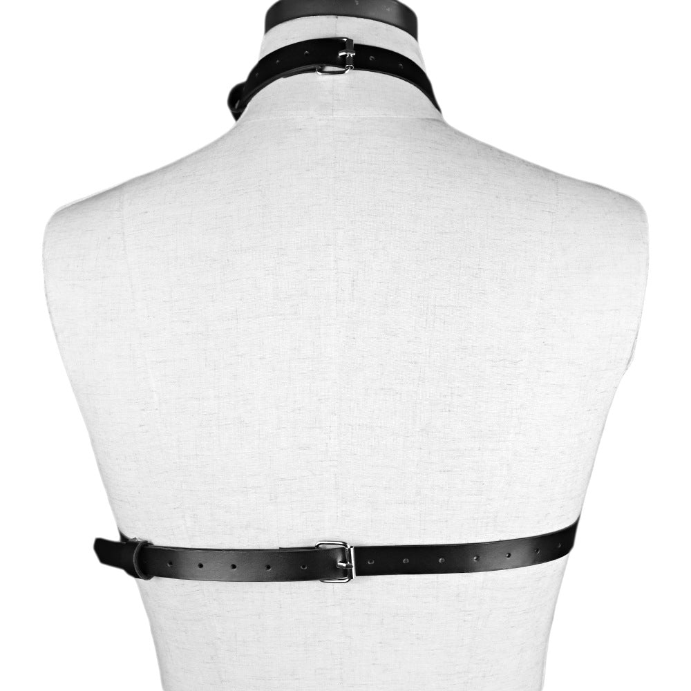 SM Hollow Out Leather Restraint Suit