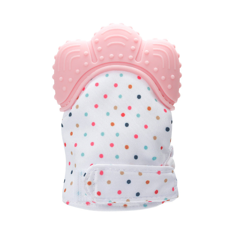Baby anti-biting silicone teething gloves