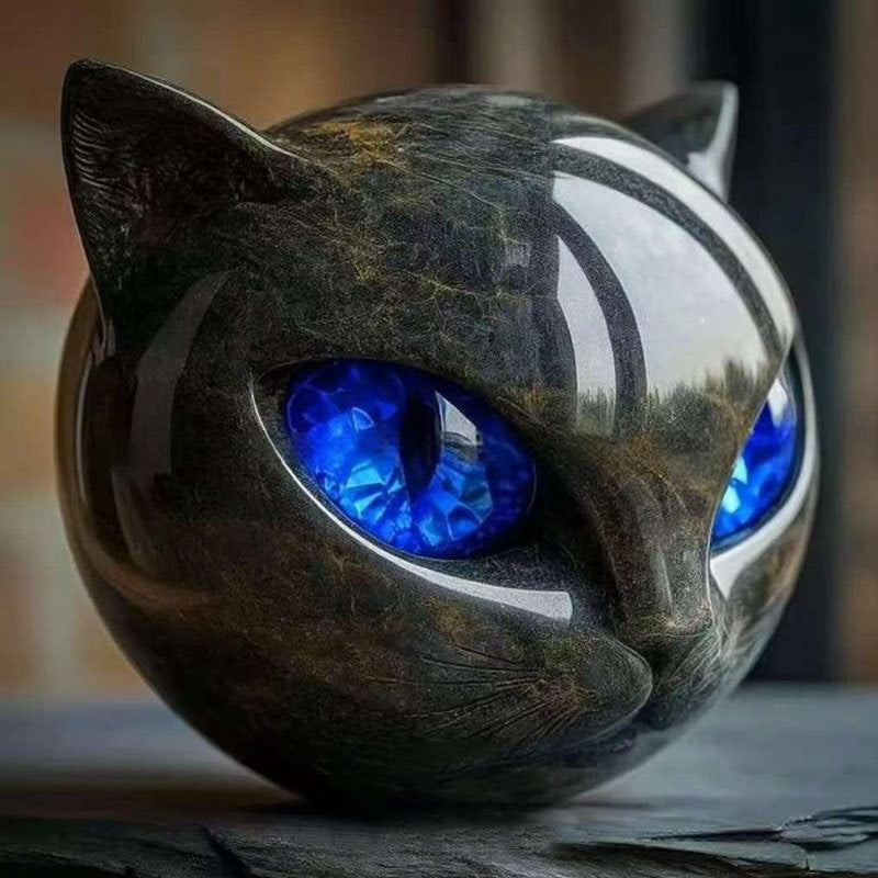 Cat Head Resin Sculpture Home Decor