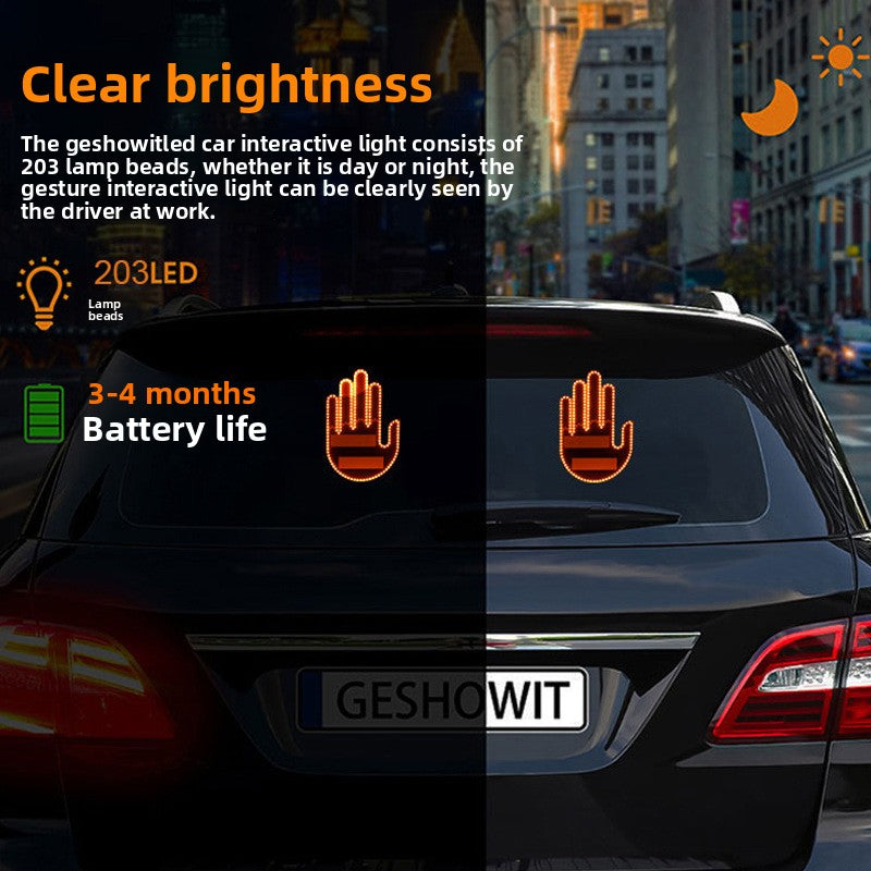 Multi-function Car Gesture Warning Light with Remote Control