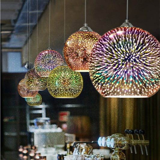 3D Glass Ball Pendant Lamp