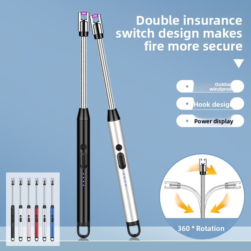 Extended Windproof Pulse Ignition Gun for Gas Stove and Candle Lighter