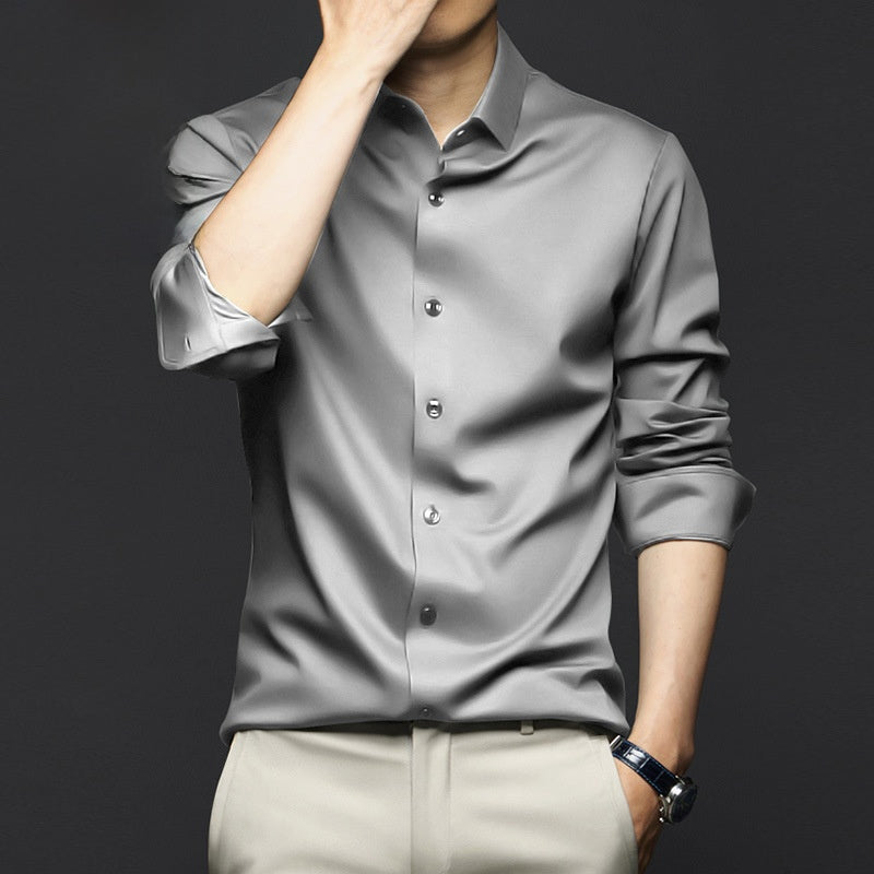 Men's Long-Sleeve Anti-Wrinkle Dress Shirt