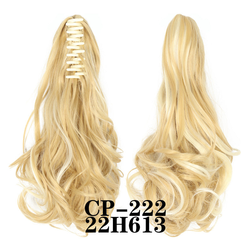 Wavy Ponytail with Curly Hair & a Tiger Clip