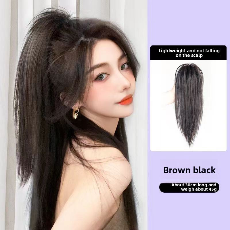 Waterfall Half Tie Clip On Ponytail Wig