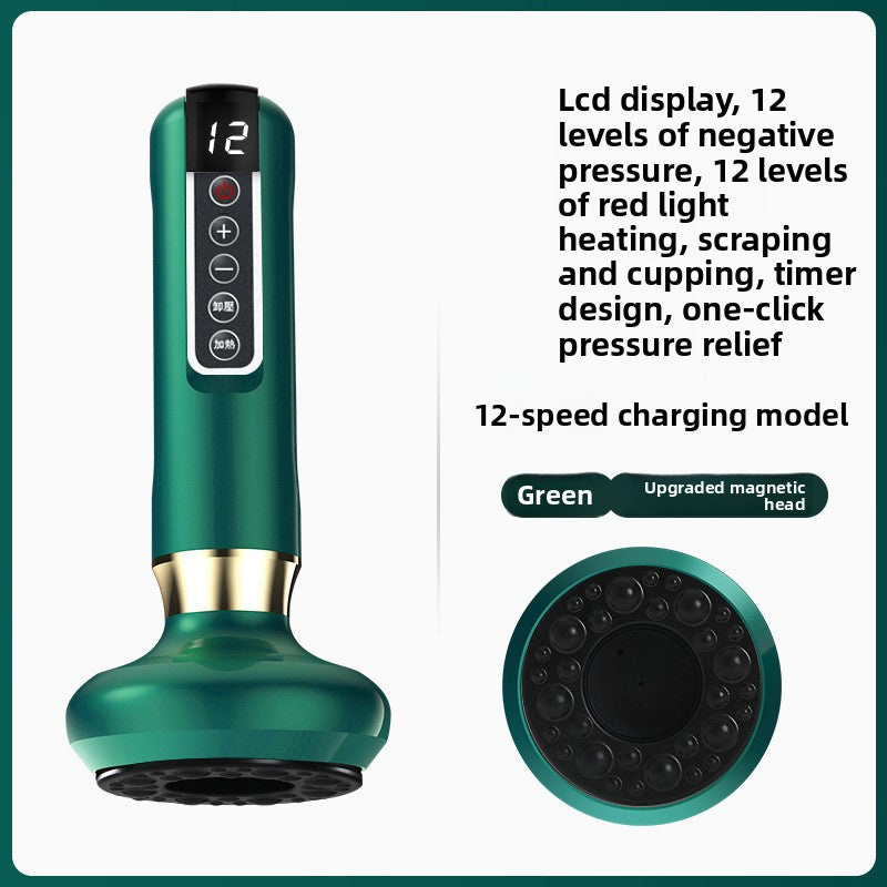 Electric Gua Sha Device with Heating & Cupping Functions