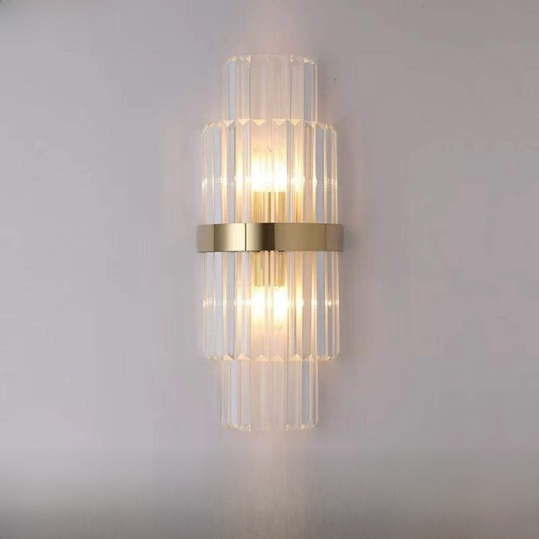 Modern Minimalist Stainless Steel Crystal Wall Lamp