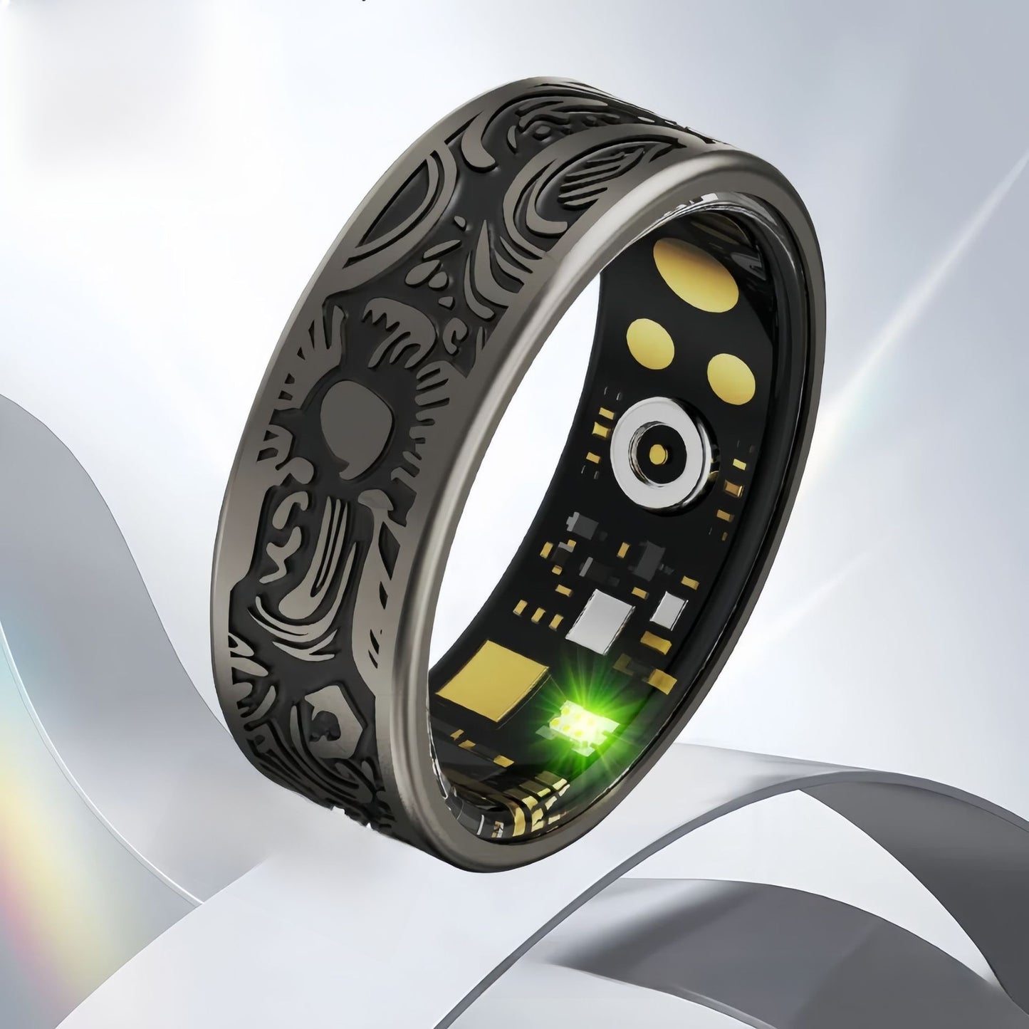 Smart Ring W9 Unisex Health Fitness Tracker Heart Rate Blood Oxygen Sleep Monitor