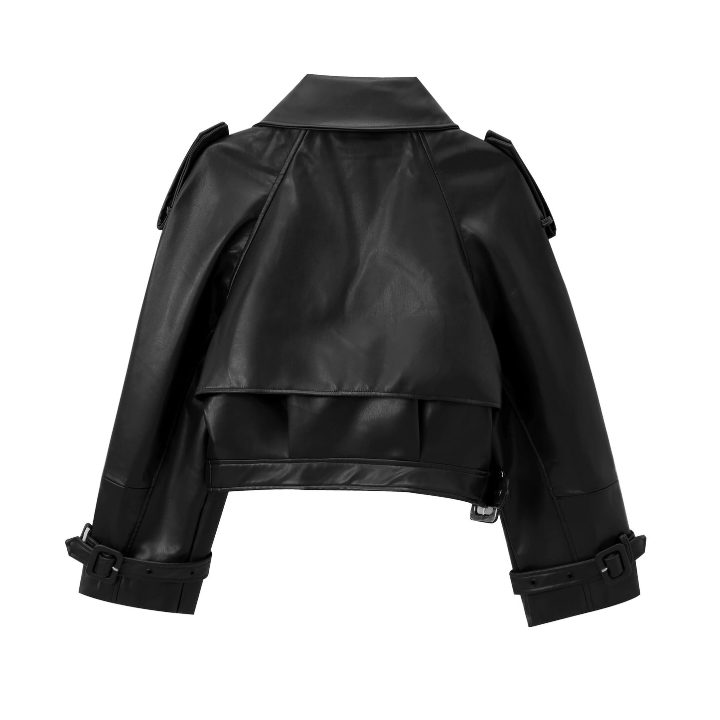Short PU Leather Jacket - Street Style