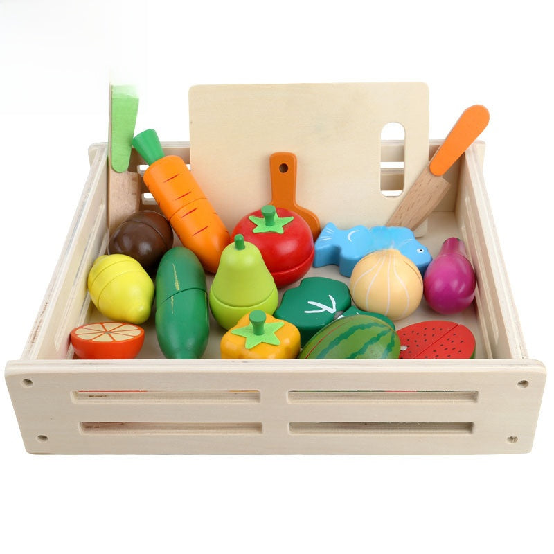 Wooden Vegetable Fruit Cutting Toy