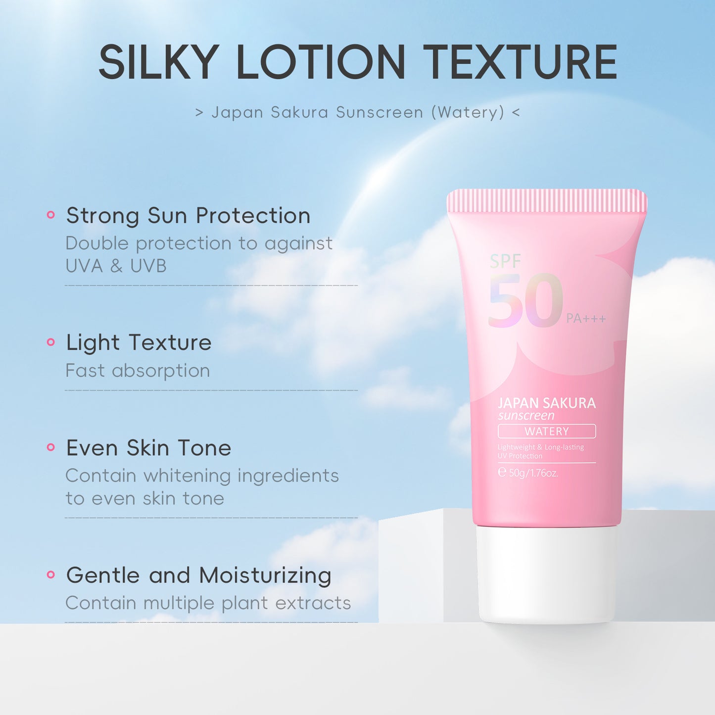 LAIKOU Cherry Blossom Sunscreen Moisturizing Cream