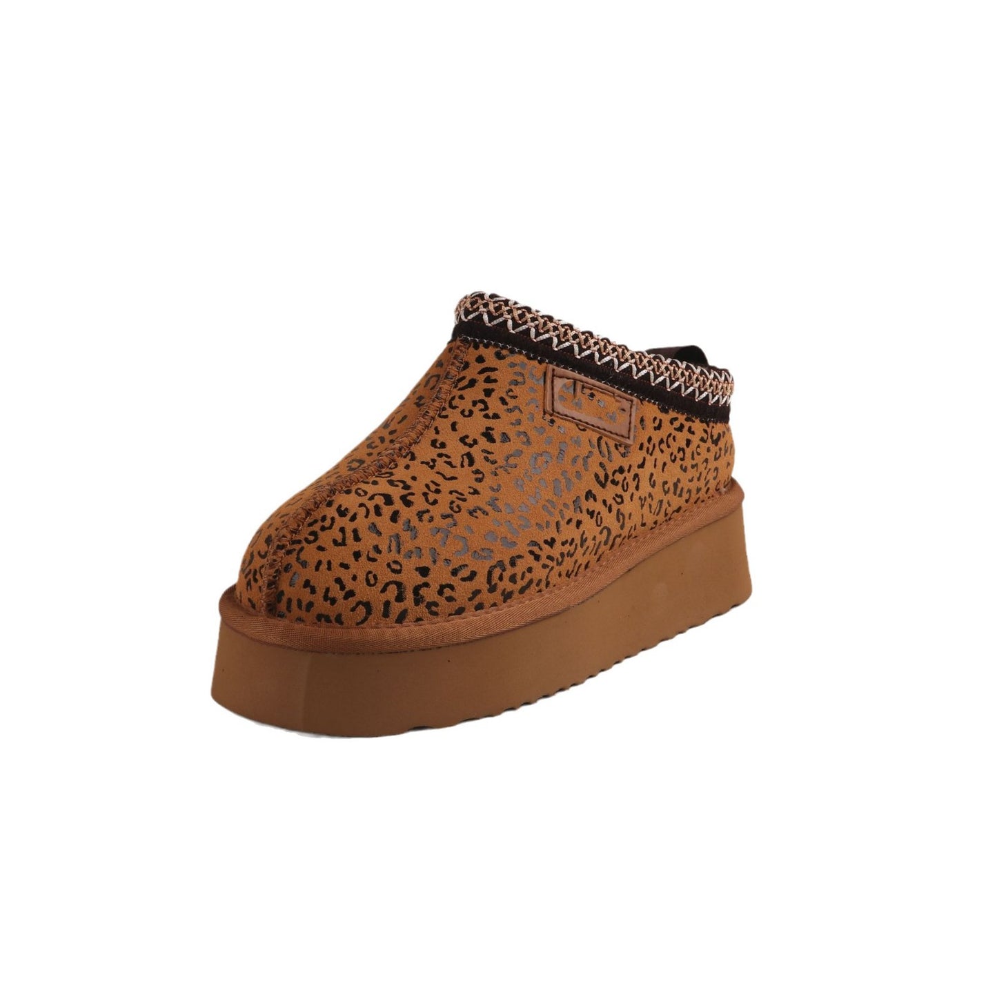 Leopard Print Casual Women's Snow Boots