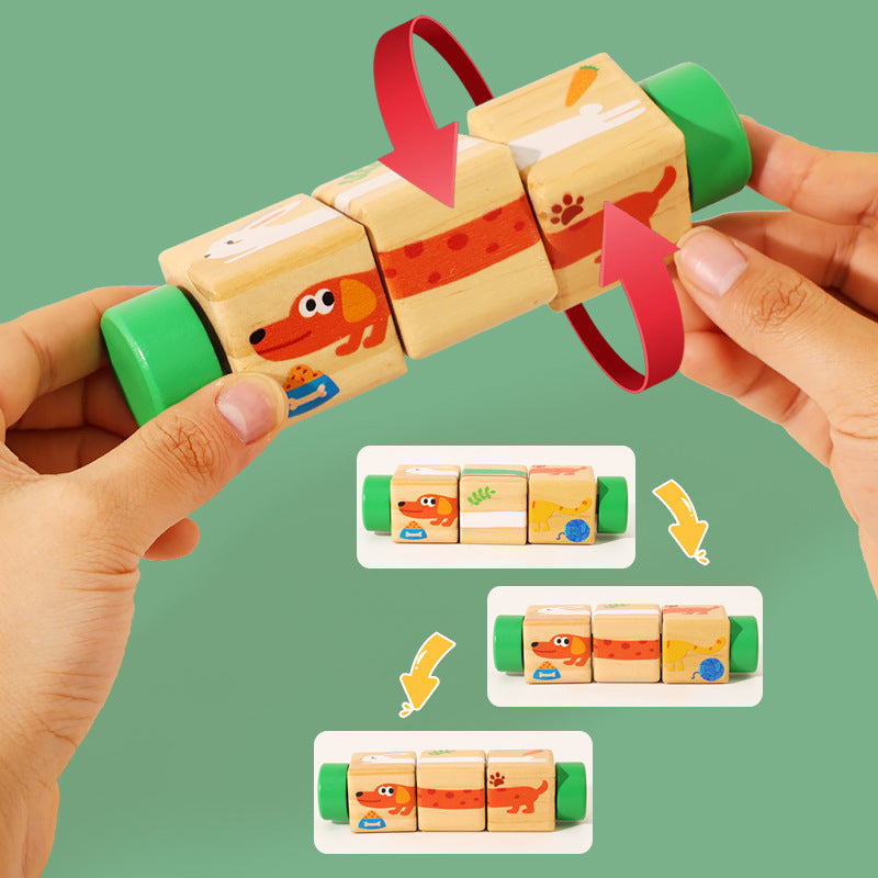 Wooden Rotating Puzzle Toy