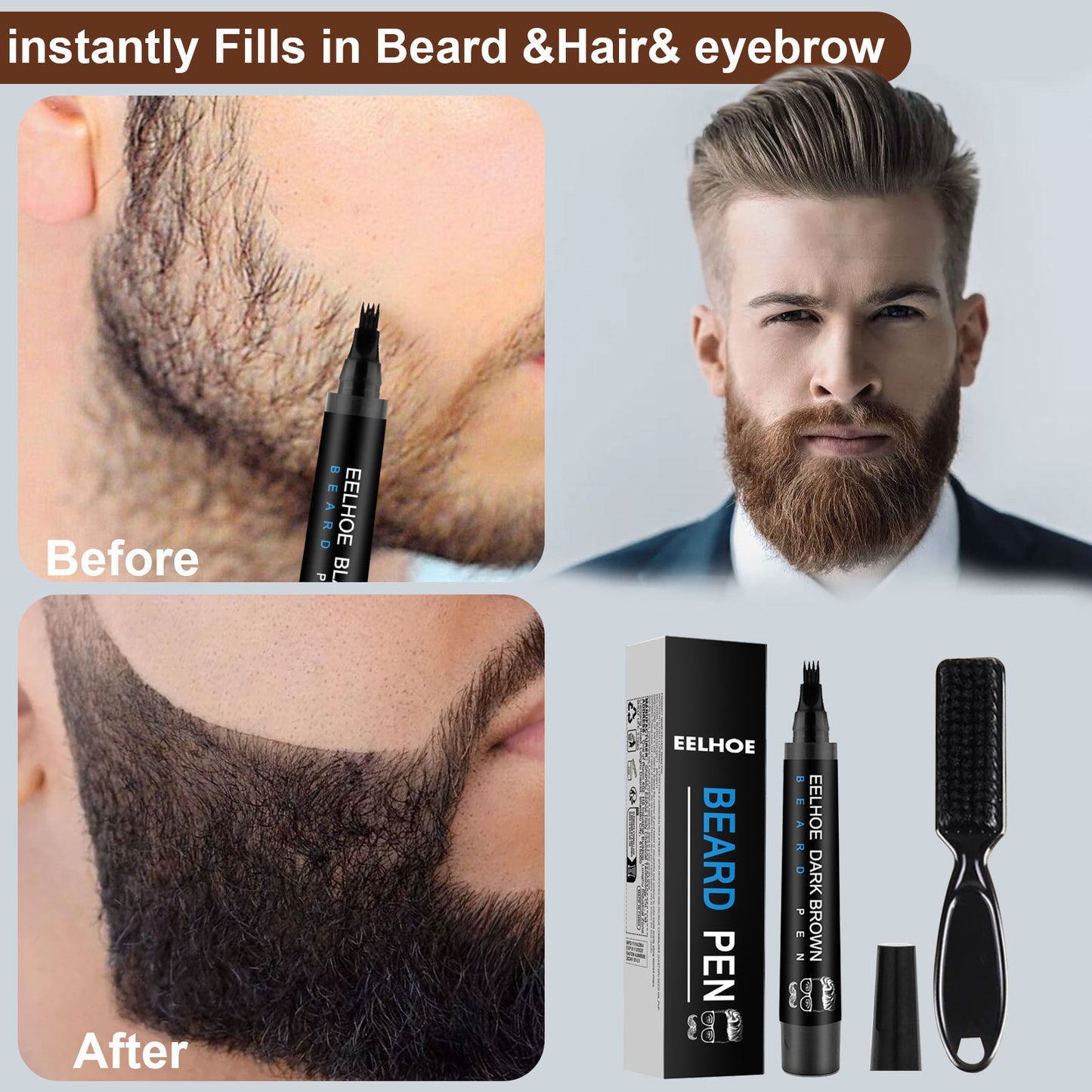 Beard Filling Pen Kit for Men