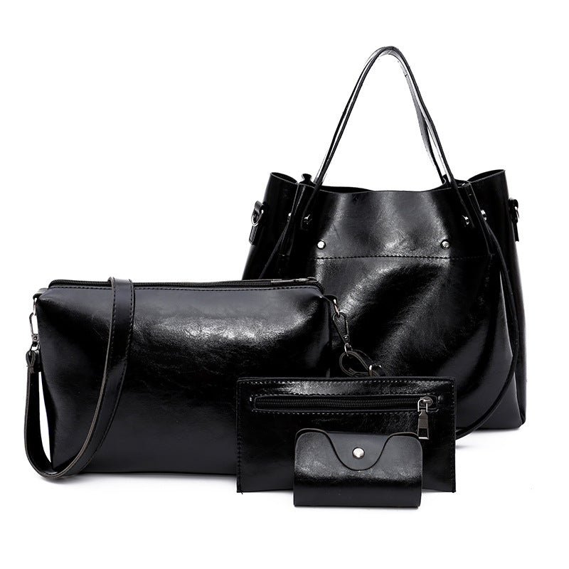 Wooden Handbag - Four-Piece Set