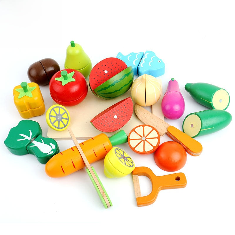 Wooden Vegetable Fruit Cutting Toy