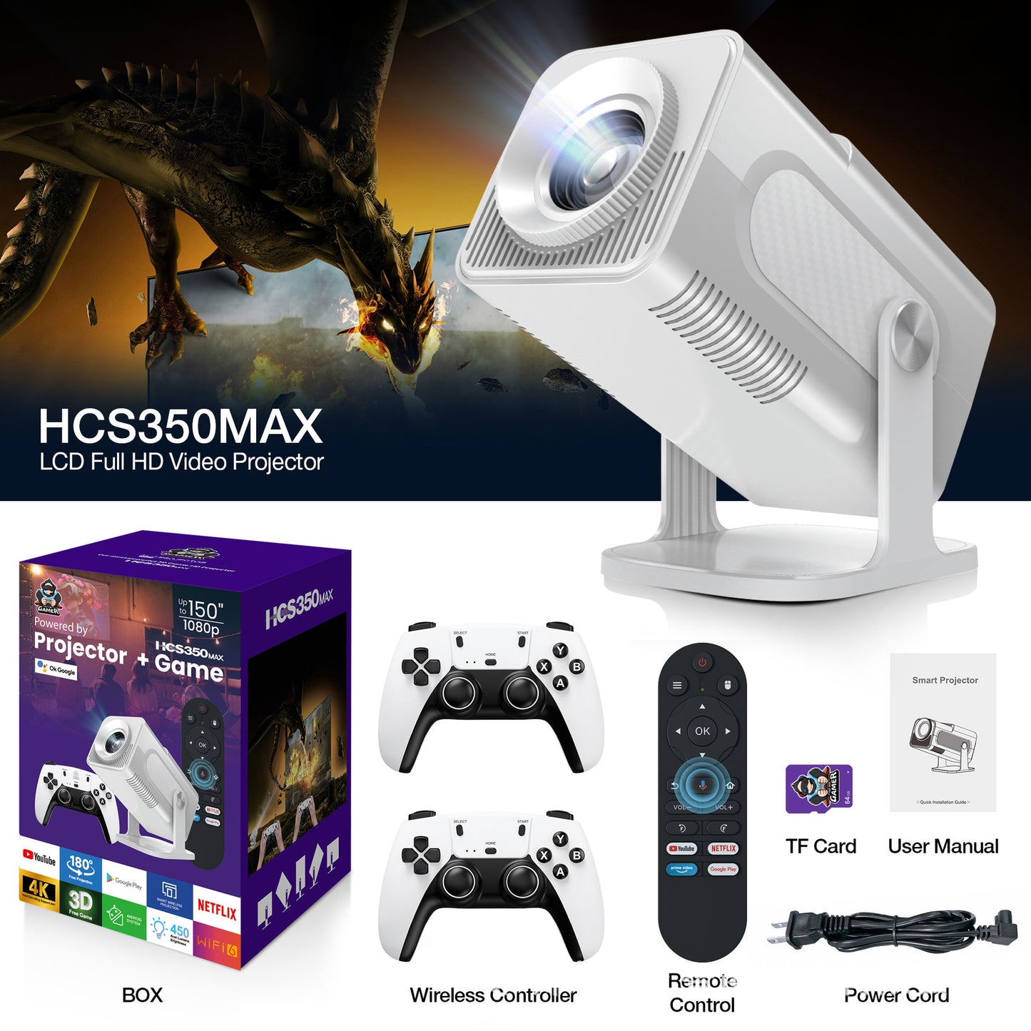 MAX Projector Game 2-in-1 Combo