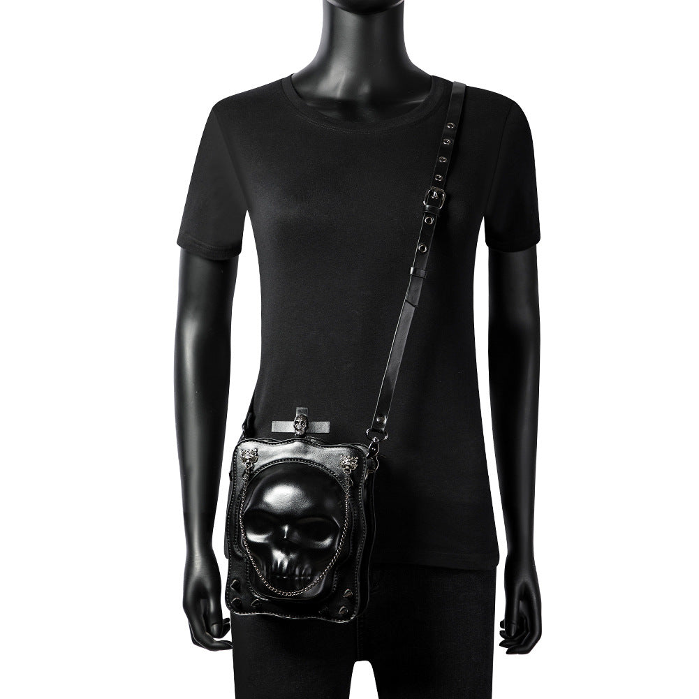 Gothic Skull Mini Crossbody Bag